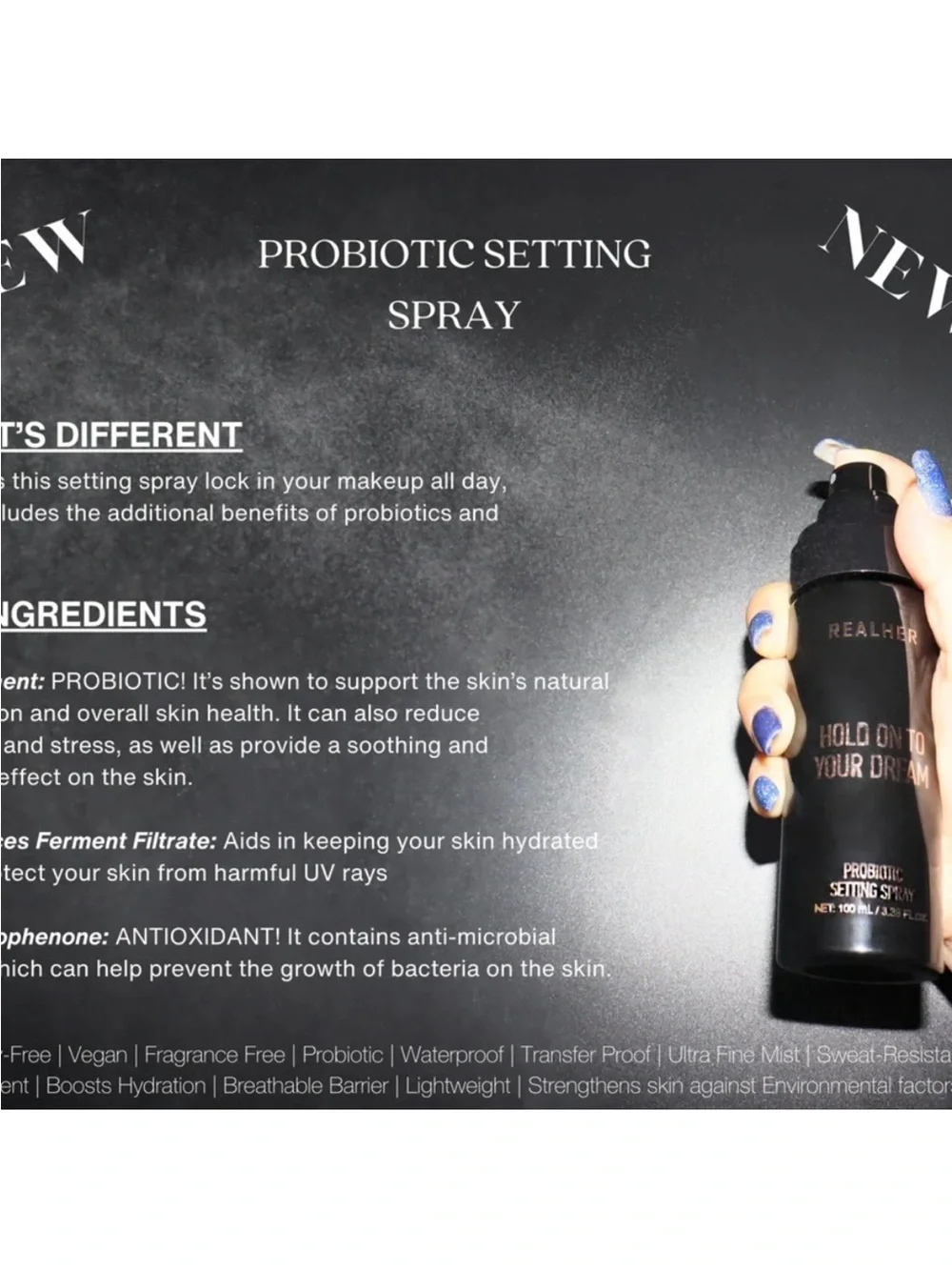 REALHER Probiotic Setting Spray with antioxidants